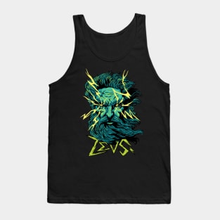 Thunder God's Fury | Mighty Zeus Wields Lightning | MythoCom Tank Top